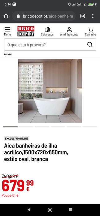 Banheira de Ilha Aica - Danificada