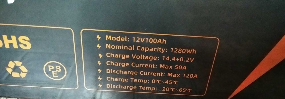 Аккумулятор LiFePO4 MFUZOP 12V 100Ah 1280Wh