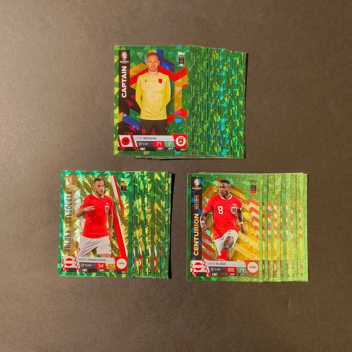 Lote Cartas Paralelas Verdes Topps Euro 2024