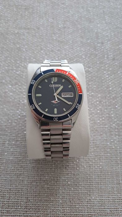 Vintage Citizen Eagle 7 Pepsi Automatic 21 Jewels WR100 nurek diver klasyk