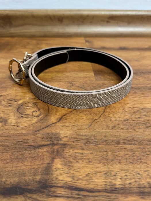 Pasek wąski świecący paseczek belt River Island rozmiar XS 70 cm