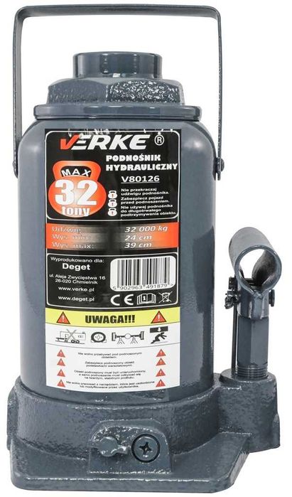 Podnośnik Hydrauliczny Słupkowy Udźwig 32000kG Żaba Lewarek VERKE