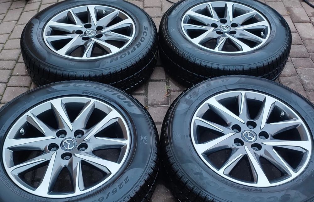 Felgi Aluminiowe Oryg. Mazda CX5 17 Cali 5x114,3 7Jx17 Et45 Ø67,1mm Czujniki Ciśnienia Opon Tpms Grafitowe BiColor Idealne !!! Starogard Gdański