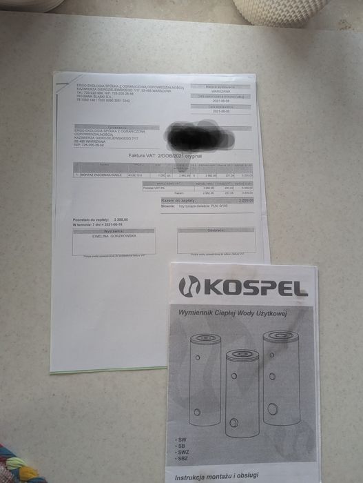 Wymiennik Ciepłej Wody KOPSEL 200L  prod. 2021