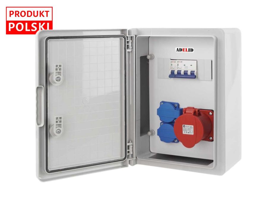 Skrzynka budowlana rozdzielnica elektryczna budowlana rozdzielnia erbetka ogrodowa ABS 16A 5P 2x230V