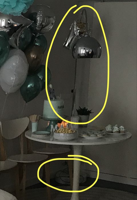 Candeeiro Pé com base mármore
