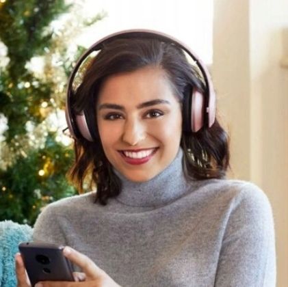 Wygodne Bezprzewodowe Słuchawki Nauszne Bluetooth Mikrofon Akumulator