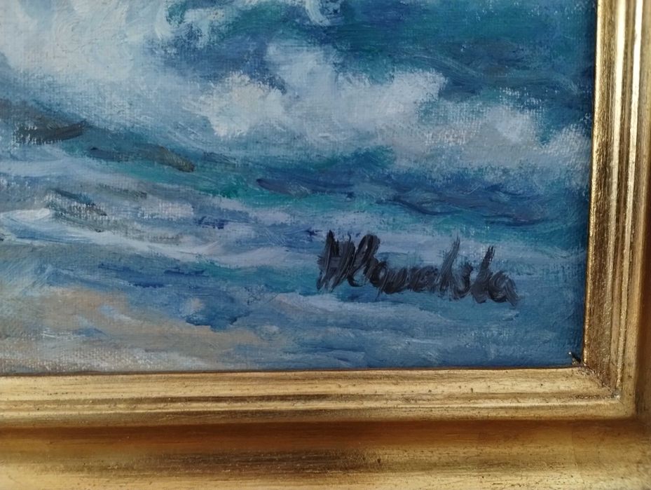 Pejzaż nadmorski, olej na płótnie