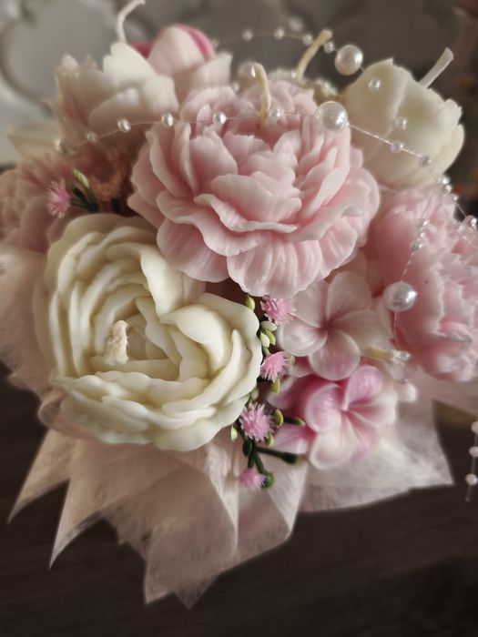 Flower Box ze świec świece sojowe,piękny prezent