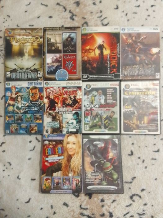 Ігри для PC 10шт.на dvd дисках по 50грн.