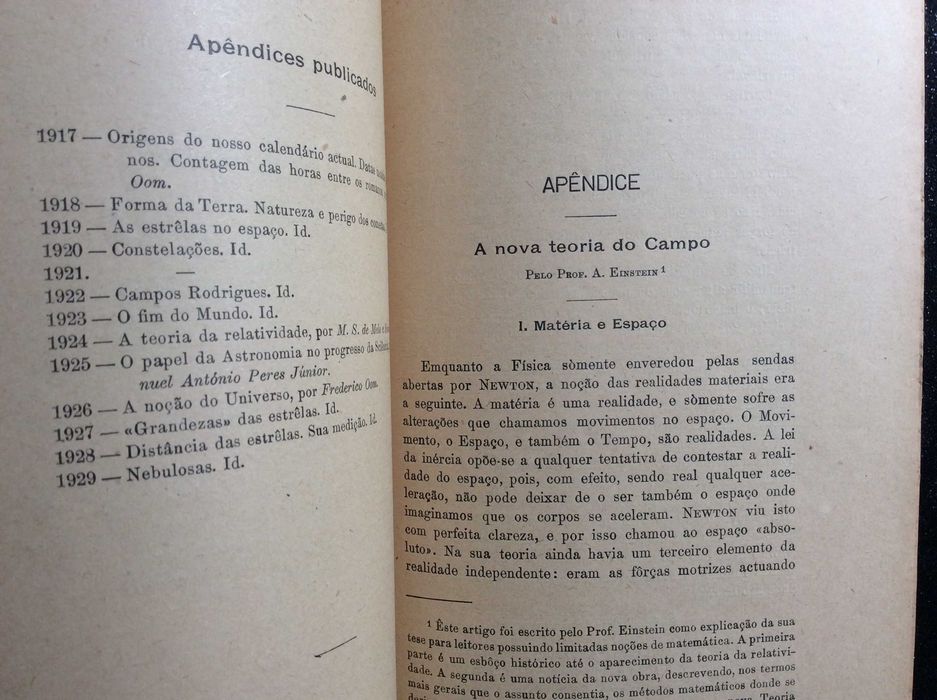 Dados astronomicos para os almanaques de 1930 para Portugal. Ver índice