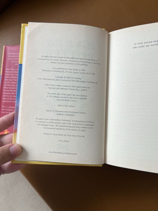 Harry Potter e a ordem de fenix - 1.ª edição