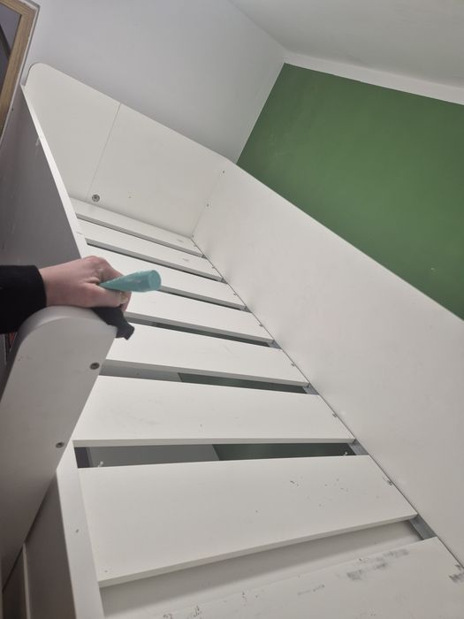 Łóżko piętrowe z biurkiem SMASTAD 90x200