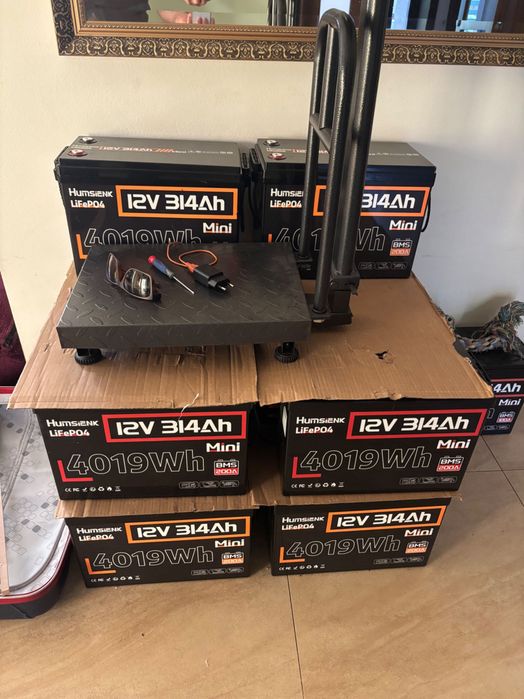 4 x Akumulator 314Ah MINI WattCycle  Smart z BT LiFePO4 12V 314Ah z bms 200A na magazyn 15kWh DIY ne celki