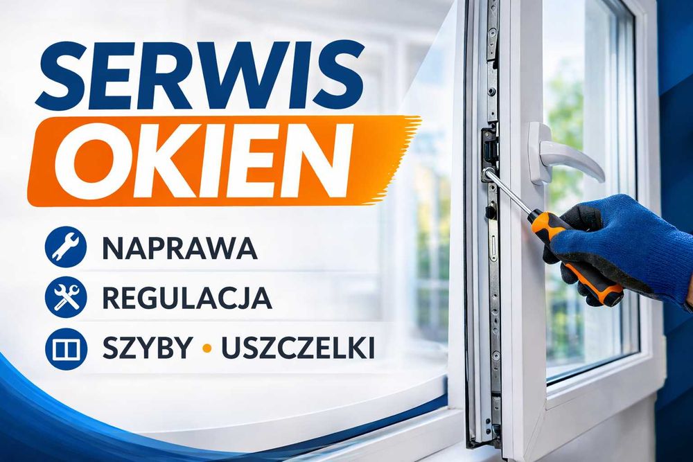 Serwis / Regulacja / Naprawa Okien /Uszczelnianie/ Nawiewniki /Szklarz