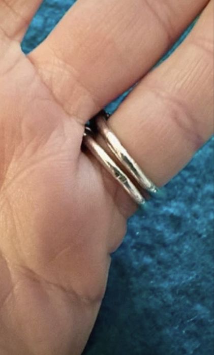 Anéis de PRATA, com contraste, macho e femea