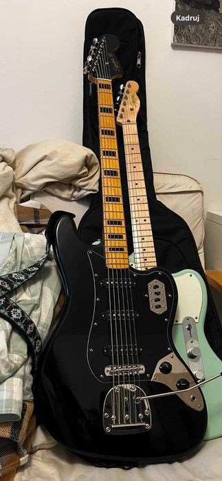 Fender Squier Bass VI FSR black/maple + case PROMO