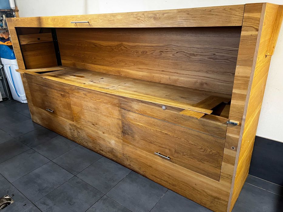 Sprzedam szafkę pod akwarium / terrarium – dąb + metalowy stelaż