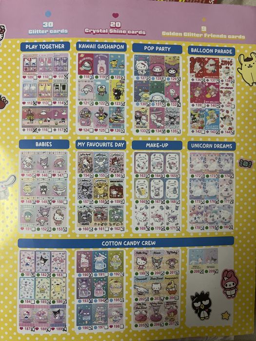 Cromos Hello kitty and friends
