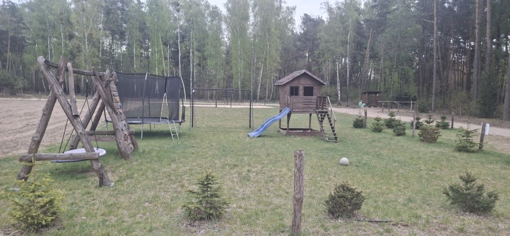 Domek drewniany z wiatą; Sauna; JACUZZI