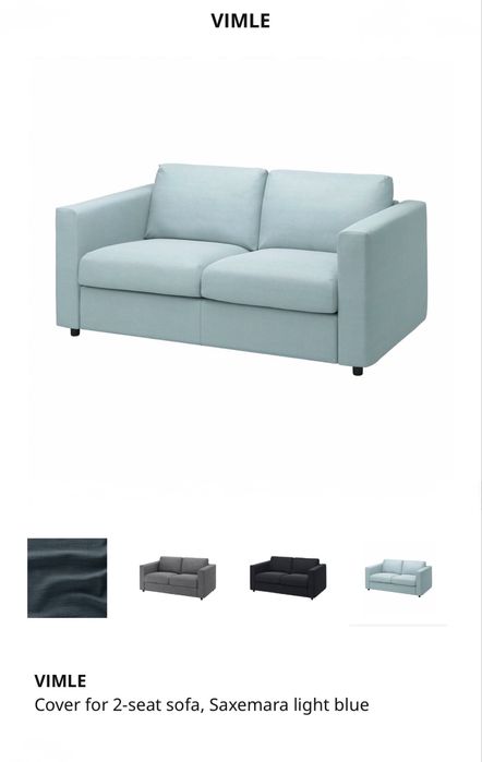 Capa Sofá Vimle Ikea Azul Claro