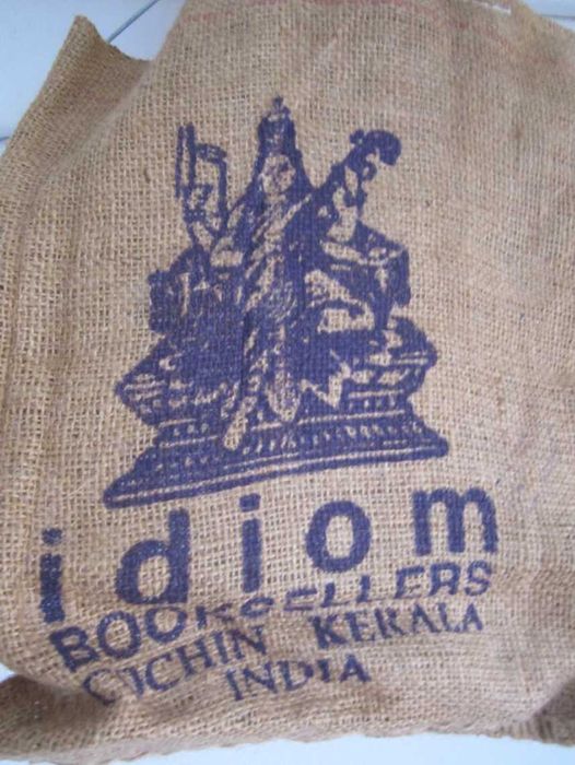 Saco Juta 2003 alças india idiom Booksellers Cochin Kerala artesanal