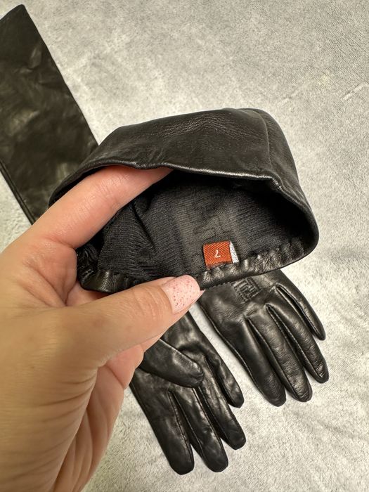 **Ідеальні Довгі Рукавички Брендові Fendi Шкіра