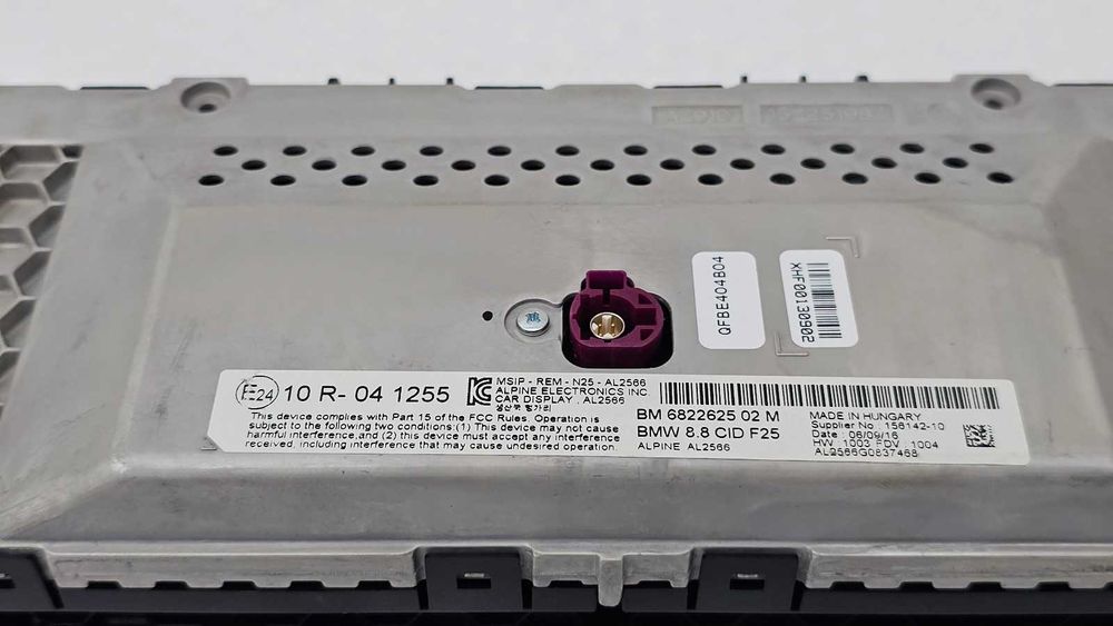 Дисплей BMW X3 F25, X4 F26 рестайл, 6822625, Монітор широкий екран 8.8 дюймів