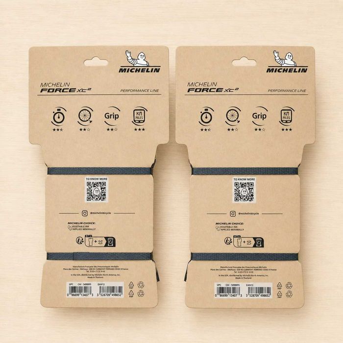 Pack 2 Pneus Michelin Force XC² 29x2,25" Performance Line TLR Folding