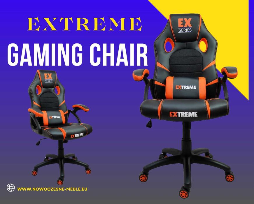 Fotel Gamingowy dla Gracza Extreme EX Black/Orange