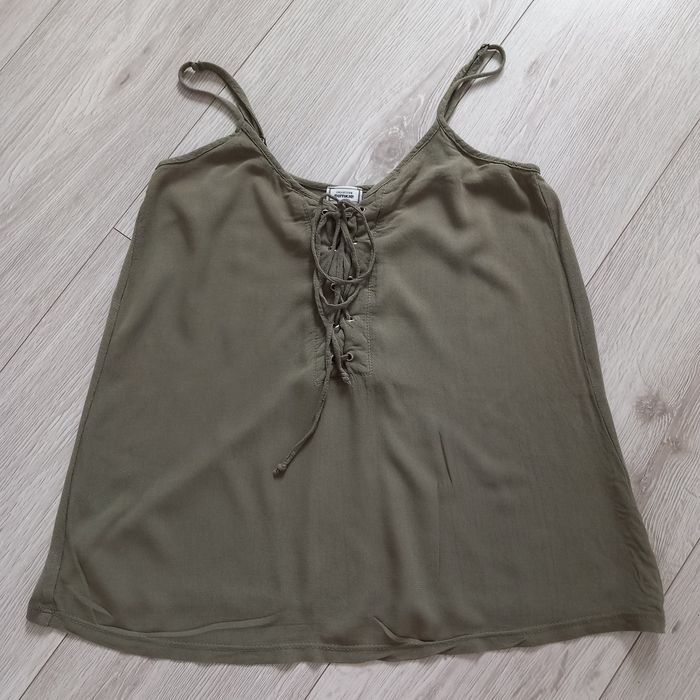 Koszulka bluzka na ramiączkach khaki Pimkie S 36 8