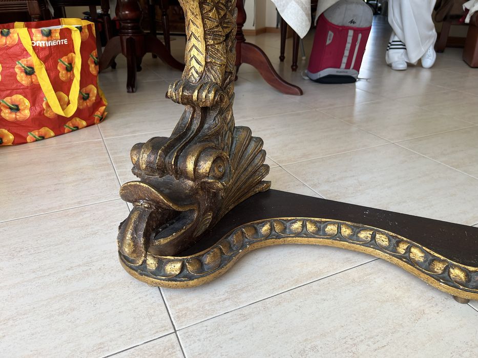 Movel de entrada Vintage Oriental com granito rosa