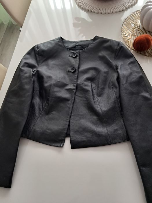 Kurtka Damska krotka Rsmoneska Next rozm M/L Czarna Nowa  Skóra