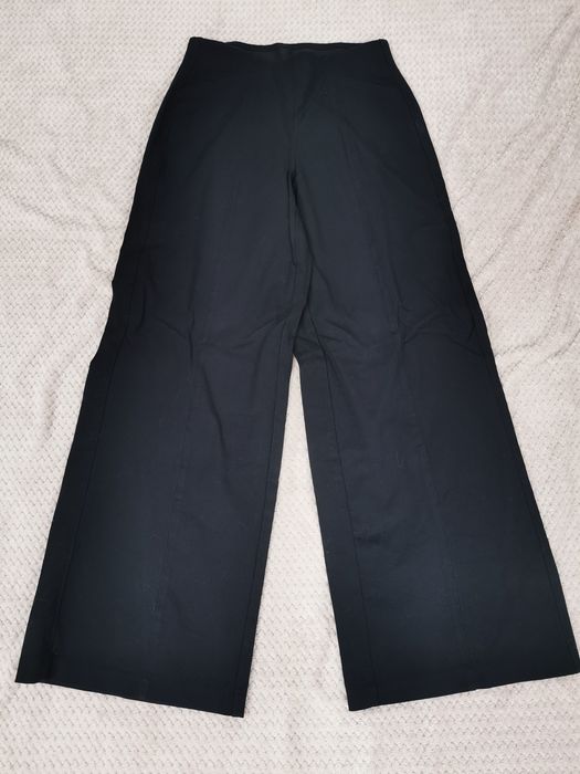 Spodnie eleganckie spodnie klasyczne wide leg szerokie nogawki