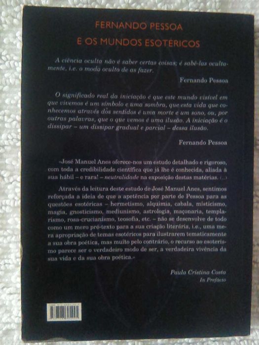 " FERNANDO PESSOA e os Mundos Esotéricos " de José Manuel Anes -> NOVO