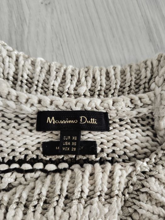 Top Massimo dutti 34 XS szydelkowy dzianinowy bez rękawów