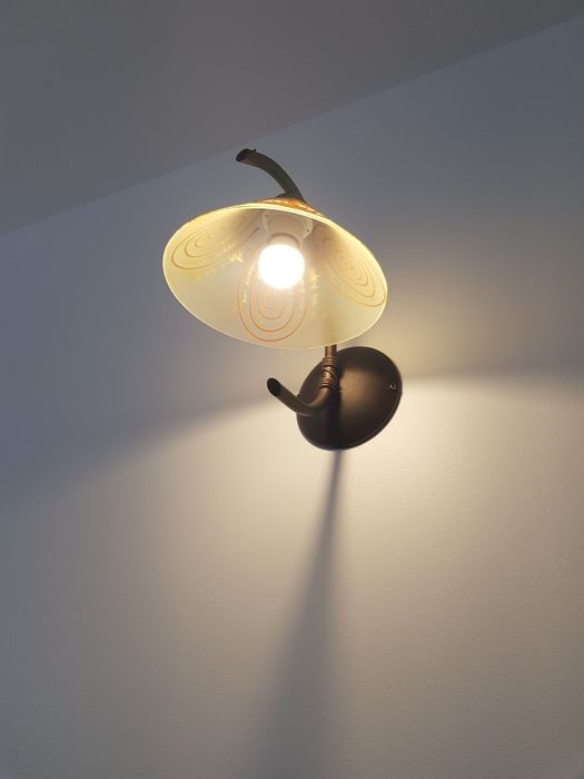 Komplet lamp brązowo-beżowe