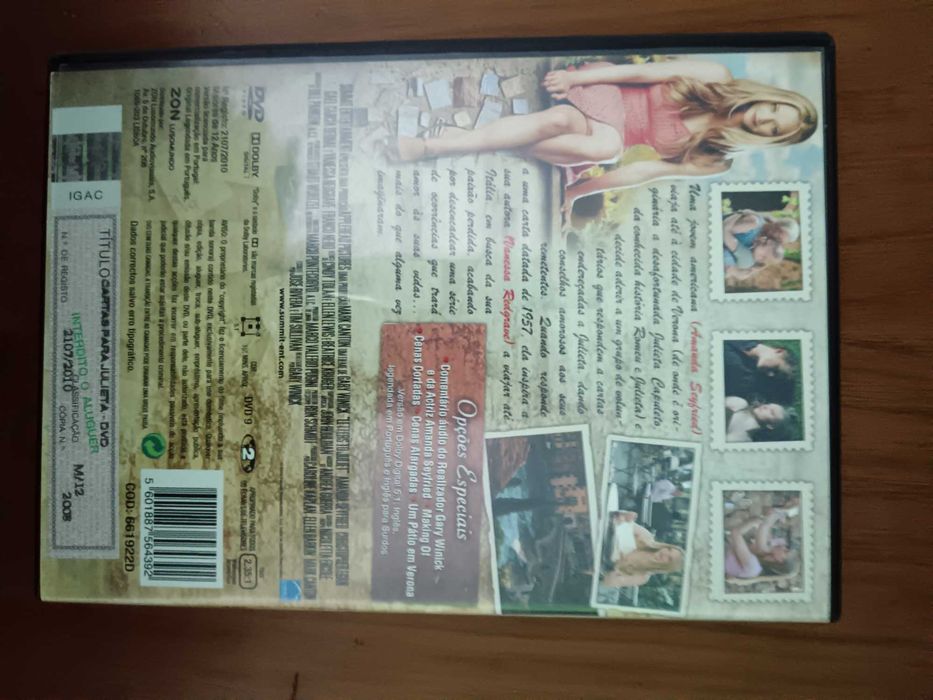 filme dvd original - cartas para julieta