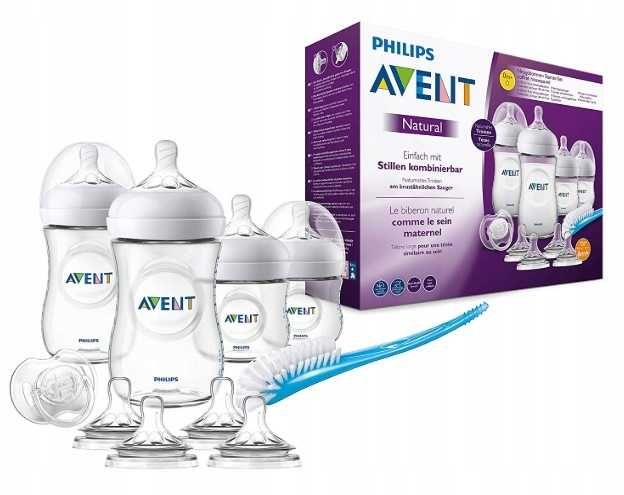 Zestaw 4 butelek Philips Avent 260ml + 4 smoczki i nie tylko  B028