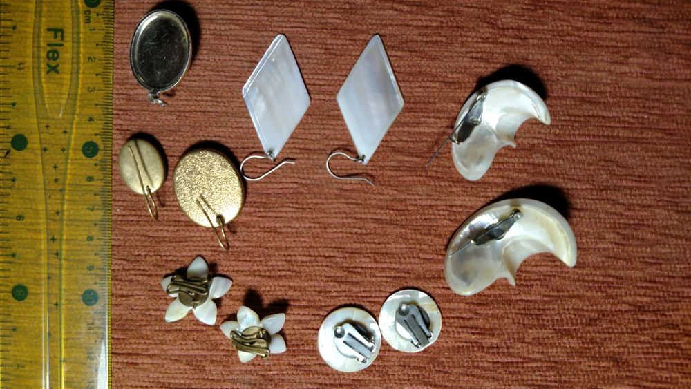 Перламутр бижутерия брошь серьги кулон камея