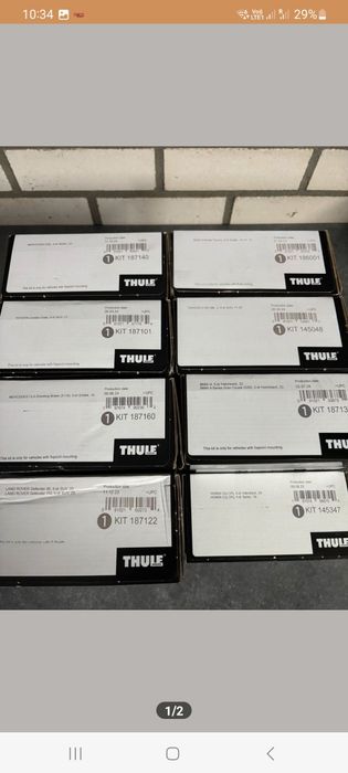 Thule Kit Bagażnik dachowy Poprzeczki Belki Thule Zestawy montażowe