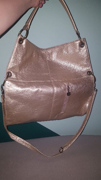 Torebka złota Elazar Leather