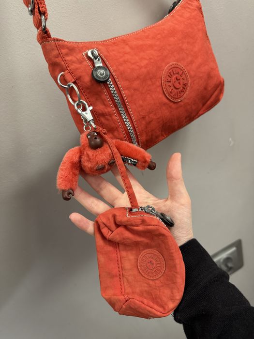 Torebka bagietka na ramię do ręki Kipling jak nowa