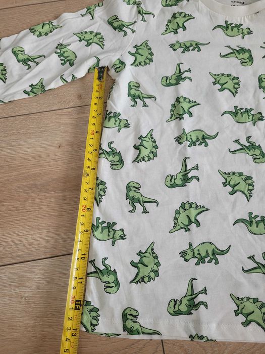 134 - Nowe 2 koszulki z długim rękawem dinozaury Sinsay