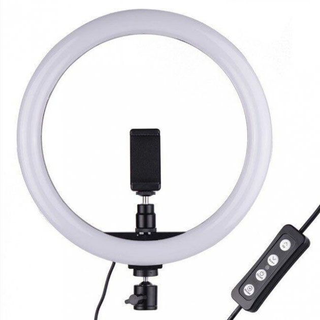 Кільцева лампа, з теплим та холодним світлом
(