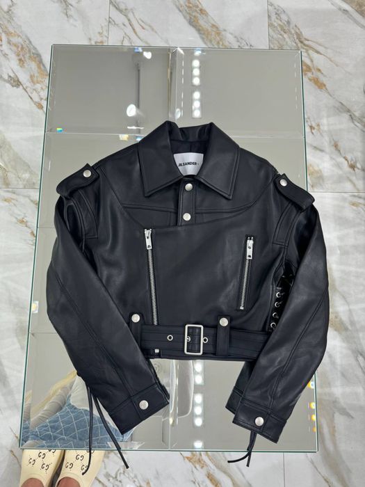 Куртка  кожаная косуха Jil Sander Джил Сандер
