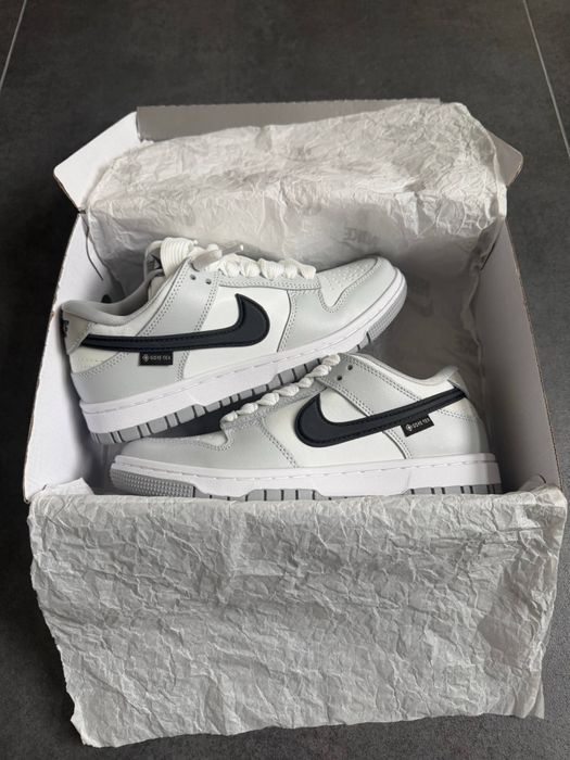 Nike SB Dunk Low GORE-TEX Grey White Термо утеплені водонеприкні