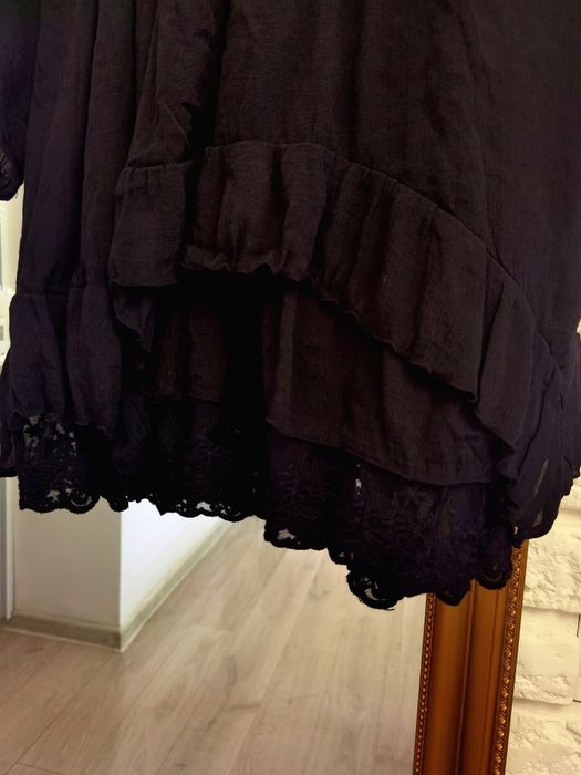 Bluzka Kappahl czarna z koronką uniwersalna Oversize Ciążowa  za darmo