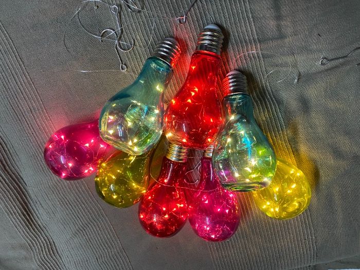 Lampadas grandes coloridas
