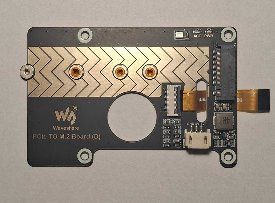Плата адаптера Raspberry Pi 5 PCIe-M.2 NVMe Protocol